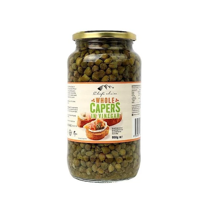 Chef's Choice Whole Capers in Vinegar 950g