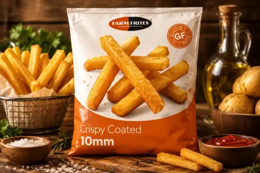 Farm Frites (437.001) 10mm Crispy Coated Chips G/F 4x2.5kg