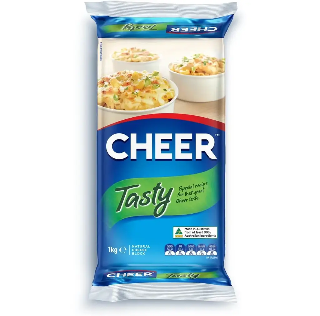 Cheer Tasty Cheddar Block 1kg