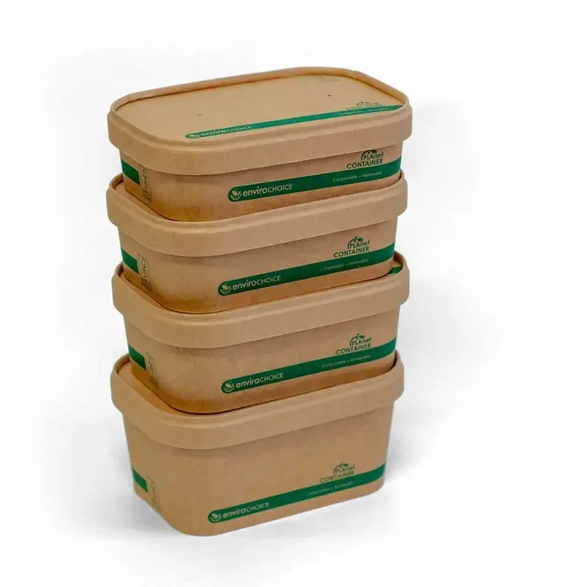 PLAnet (EC-PLC1000N) Container Rectangular Kraft 1000ml x 300pcs