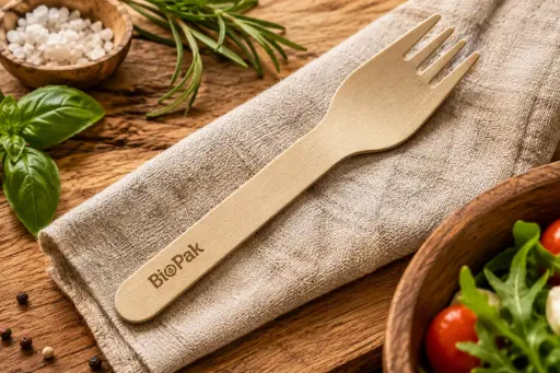BioPack Wooden Fork 16cm 1000pcs