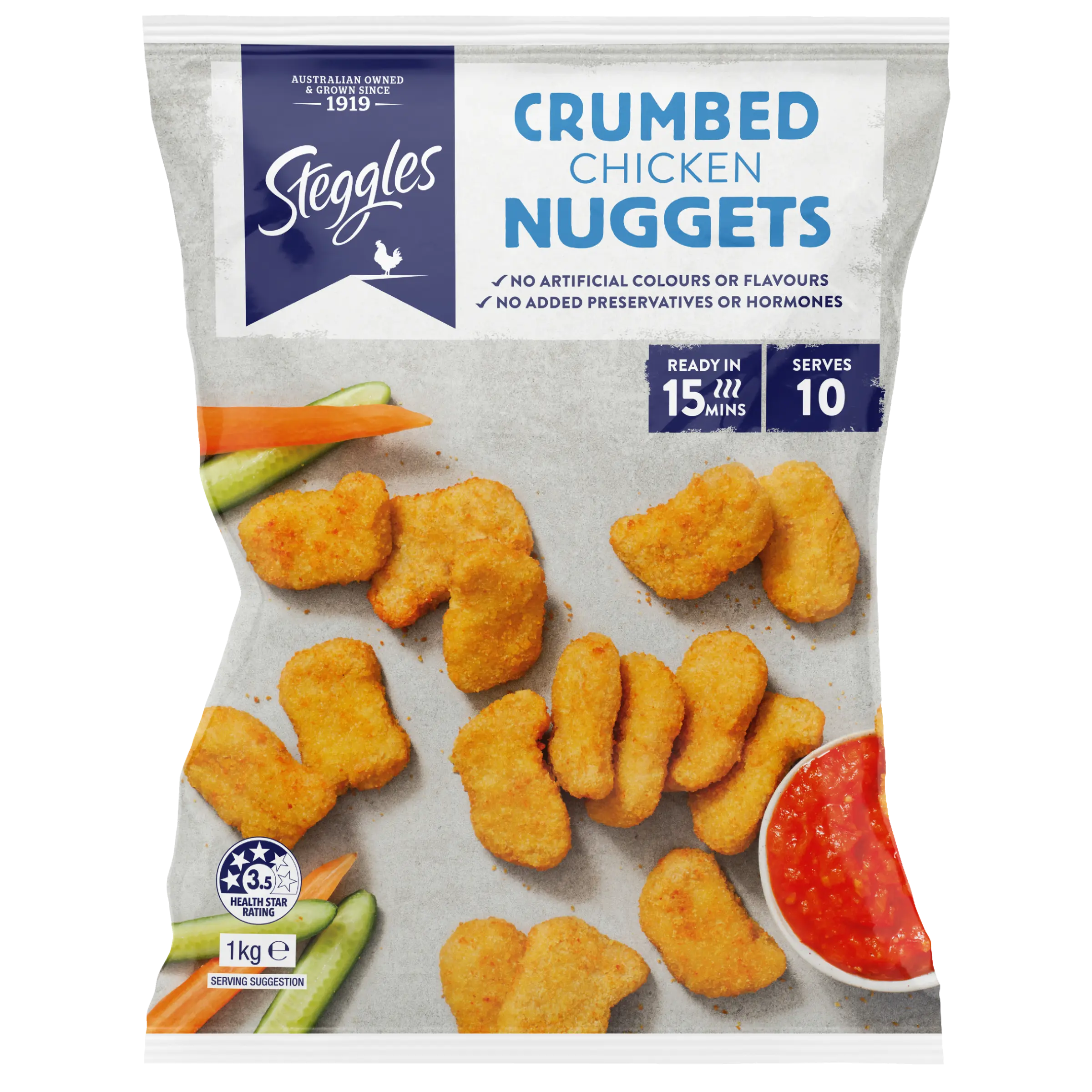 Steggles (54198) Crumbed Chicken Nuggets 1kg