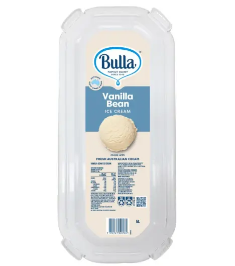 Bulla Vanilla Bean Ice Cream Tray 5L
