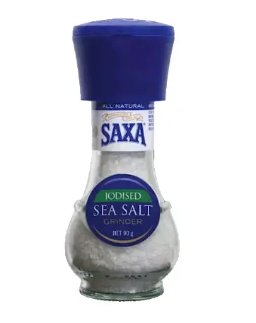 Saxa Sea Salt Iodised Grinder 90g