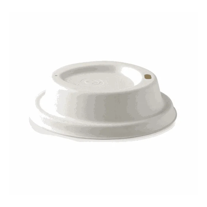 Lid (EC-LTB90) Natural Fibre White for 90mm Coffee Cup - 1000pcs
