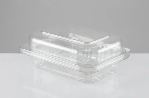 Salad Container (EC-FV0408) Fresh View PET Clear with Hinged Lid - 250pcs